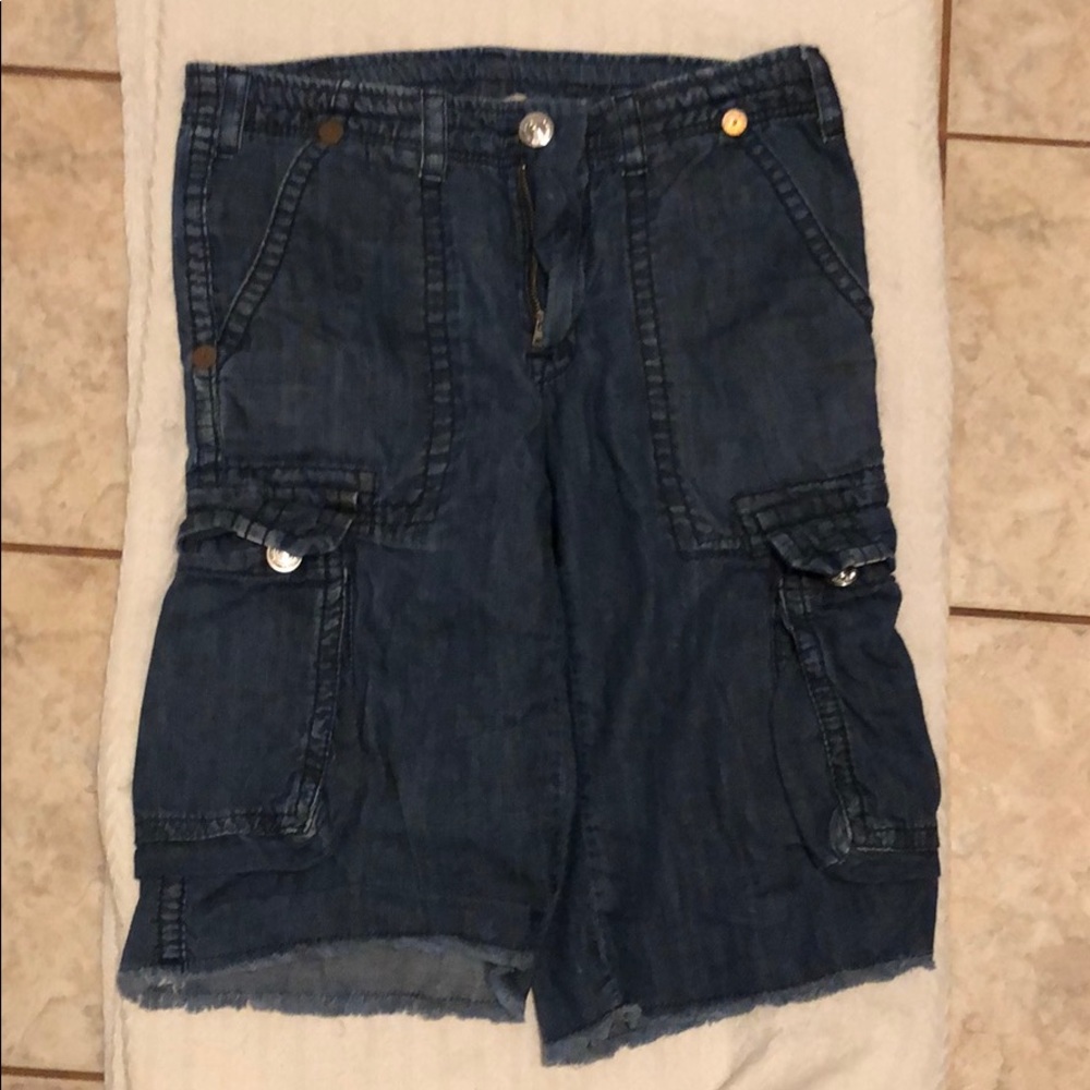 True religion denim cargo shorts